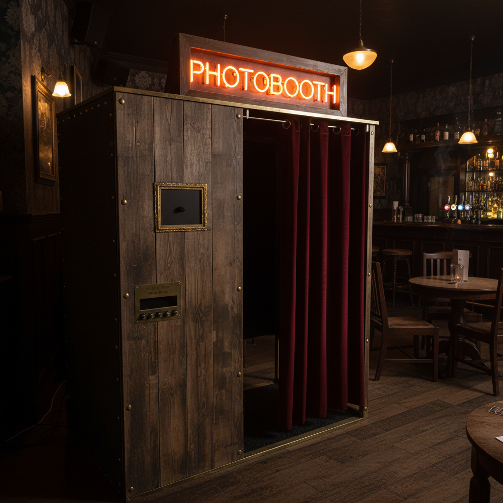 Free photobooth installation at a venue using a profit share model